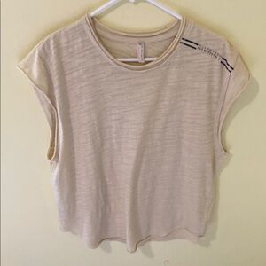 FP Movement Cream Cap Sleeve Boxy Muscle Tee